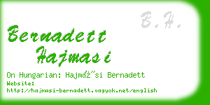 bernadett hajmasi business card